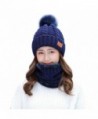 IRELIA Womens/Mens Faux Fur Knitted Pom Fleece Lined Caps Beanie Scarf Set - 2 in 1(blue) - CC187DYAONM