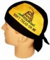 Skull Cap Biker Caps Headwraps Doo Rags - Don't Tread on Me - Yellow & Black - CH12ELHMUO3