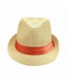 TrendsBlue Classic Natural Fedora Straw