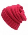 Sven Home Soft Slouchy Beanies Knit Warm Winter Unisex Cap Thick Women's Men Hat - Rose - CF12NH51C2B