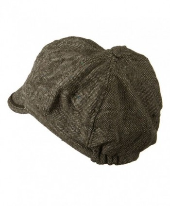 Ladys Wool Blend Tweed Newsboy