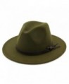 Lisianthus Women Belt Knot Woolen Fedora - Army-green - CA182OND3AX