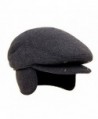 Surblue Men Fall Winter Peaked Flat Cap with Earmuffs Grey - CV187K252O2