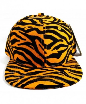 Orange & Black Tiger Print Snapback - CB11VXEVSYV