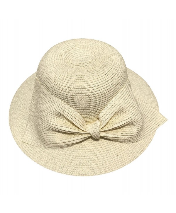 Womens SPF50 Packable Summer Sun Beach Straw Hat Wide Brim Floppy 55 ...