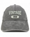 Trendy Apparel Shop Vintage 1958 Embroidered 60th Birthday Soft Crown Washed Cotton Cap - Black - CH12O46GDCG