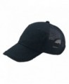 Low Profile Cotton Twill Trucker Hat (Various Colors) - Black - CJ11BX4NDHL