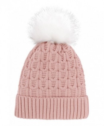 Womens Luxurious Pompom Winter Beanie in Women's Skullies & Beanies