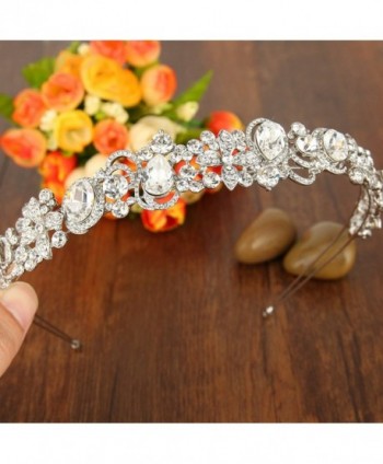 EVER FAITH Silver Tone Austrian Crystal in Women's Headbands in Women's Hats & Caps