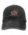 ONE-HEART HR Cute Sea Otters Stylish Baseball Caps Denim Adjustable Hats - Black - CS1855GY4ZE