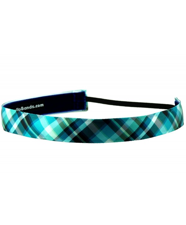 One Up Bands Women's Plaid Blues One Size Fits Most - C811K9XBPDL