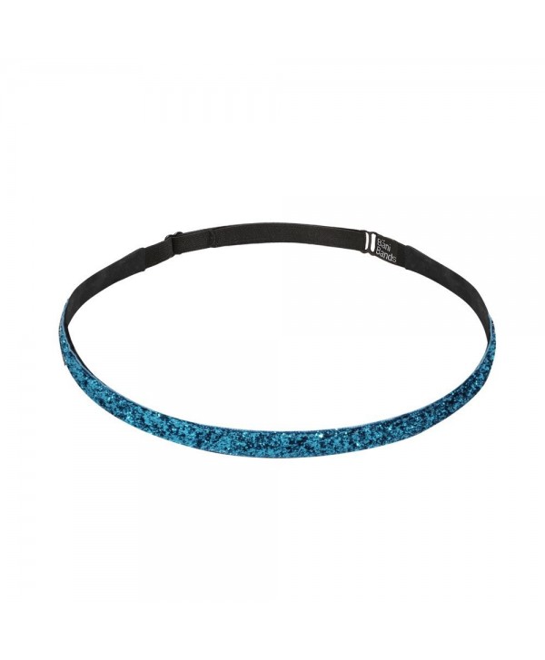 Bani Bands Women's Glitter Skinny Adjustable Headband with Non-Slip Lining - Turquoise - C211EAPXBZN