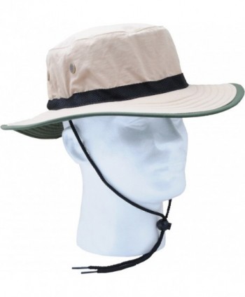 Unisex Nylon Sun Hat- Tan with wind lanyard- - adjustable size small ...