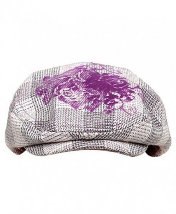 UBI NYH Flower Checkered Hat Purple