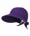 JFH Women's Classic Quintessential Sun Wide Visor Hat in Sold Bold Colors - Purple - CD11LBM5481