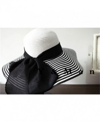 Womens womens summer bowknot stripe in Women's Sun Hats