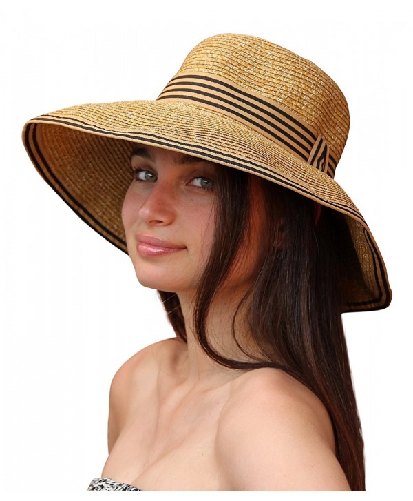 Palms & Sand Napa Women's Sun Hat with UV Protection (Natural) - CD12GZD0JUD