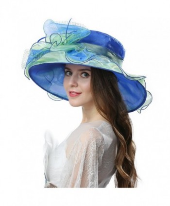 Janey Rubbins S5210 Elegant 42B Blue in Women's Sun Hats