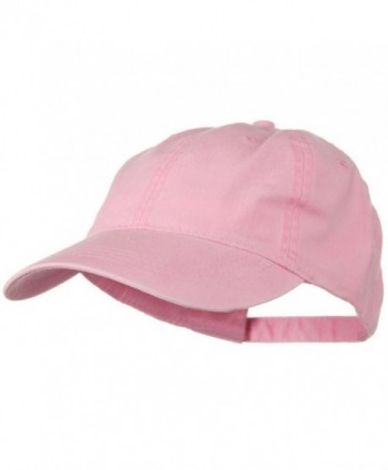 Washed Solid Pigment Dyed Cotton Twill Brass Buckle Cap - Pink - CQ11918IXWB