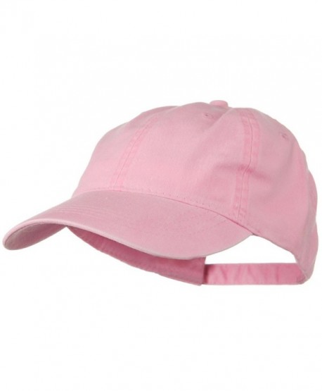Washed Solid Pigment Dyed Cotton Twill Brass Buckle Cap - Pink - CQ11918IXWB