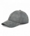 JOOWEN Unisex Faux Suede Baseball Cap Adjustable Plain Dad Hat For Women Men - Ash Grey - CT12EL625E9