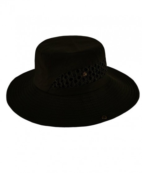 Ledamon Sun Hat Fisherman Hat Outdoor UV Protection Hunting Quick Drying Cap For Men - Black - CW1859D2YD5