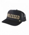 Mother Trucker Womens BLESSED Black in Women's Baseball Caps