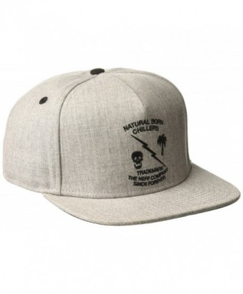 neff Men's Graphite Baseball Caps- Snapbacks and Trucker Hat - Grey Heather - CB17AAZLQSS