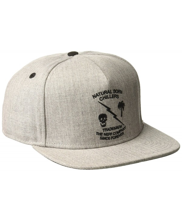 neff Men's Graphite Baseball Caps- Snapbacks and Trucker Hat - Grey Heather - CB17AAZLQSS