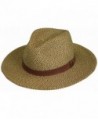 wallaroo Men's Outback Sun Hat - 100% Paper Braid - Classy Style - Brown - CC118E37Z0F
