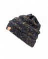 Trendy Slouchy Beanie Hat Unisex Soft Warm Oversized Chunky Cable Knit Thick Cap - A Confetti Black Design - CL186W9M04K