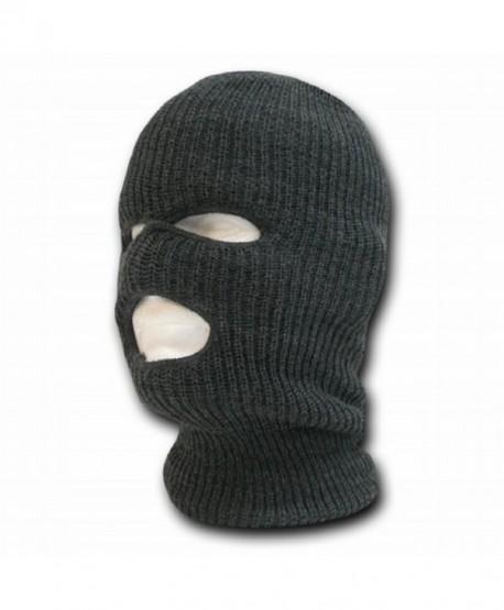 3 Hole Knit Ski Mask Cap Beanie - Charcoal Grey - CW11BYOJ3SN