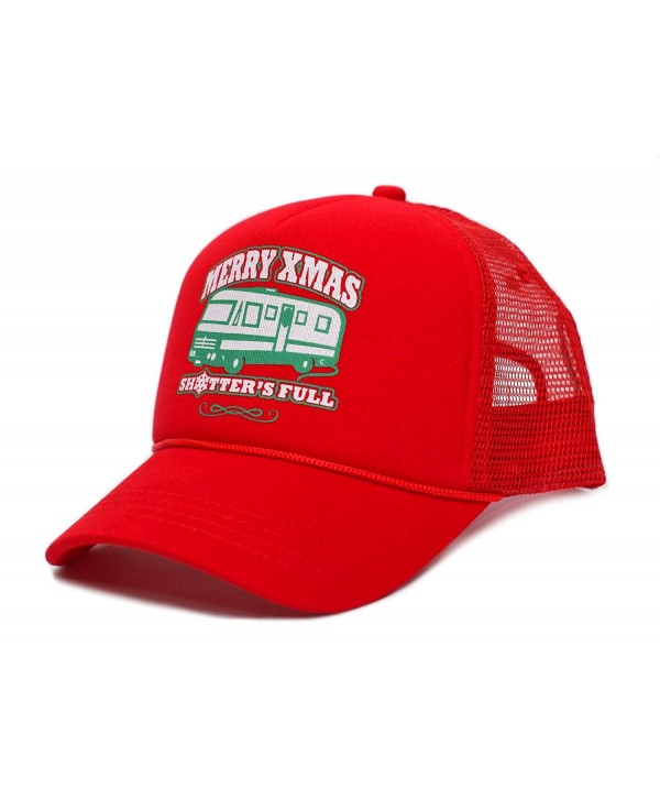 Merry Christmas Xmas Shitter's Full Funny Truckers Hat Cap Red - CC187IC4540