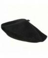 Luxury Divas Traditional Black Wool Tami Beret Cap Hat - C4111OSXXOT