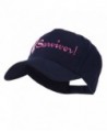 Breast Cancer Ribbon Survivor Embroidery Cap - Navy - CM11HEH628D