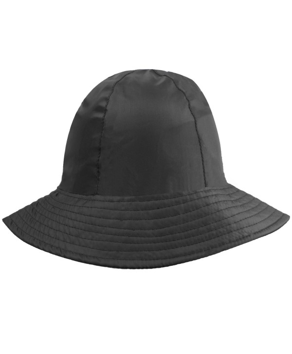 Luxury Divas Reversible Rain Or Sun Style Bucket Hat - Black - CB113RSH831