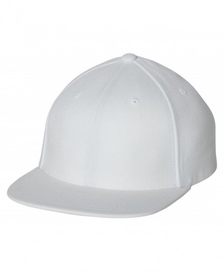 Flexfit - One Ten Flat Bill Snapback Cap - 110F - White - C511KC1J6LX