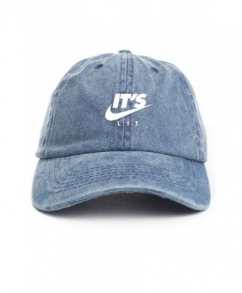 It's Lit Swoosh Denim Unstructured Dad Hat - CT12O3J418F