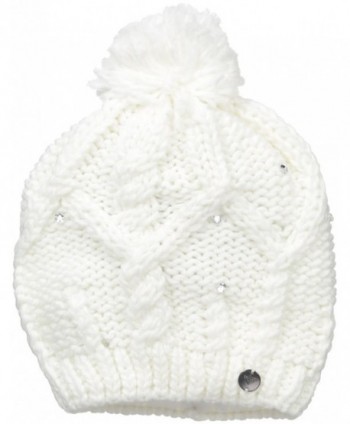 Roxy SNOW Junior's Shooting Star Pom Beanie - Bright White - CH12MGS8WYB