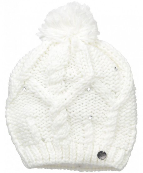 Roxy SNOW Junior's Shooting Star Pom Beanie - Bright White - CH12MGS8WYB