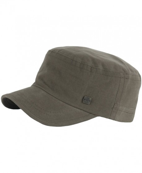 RaOn A153 New Unisex Simple Soft Irish Basic Unique Golf Army Cap Cadet Military Hat - Khaki - C712O7PKUSO