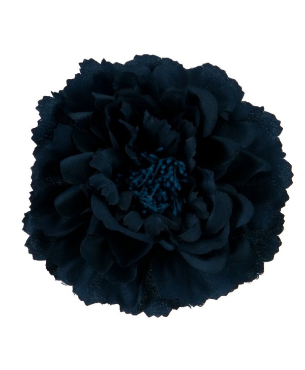 Multi Petal Flower with Pin and Clip - Navy W01S38A - CB11C0N8YHD