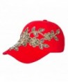 Elonmo Flowers Baseball Rhinestone Adjustable in Women's Baseball Caps