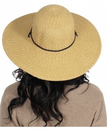 Womens Braided Straw Lanyard Natural Brown in Women's Sun Hats