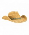 HatQuarters Cowgirl Shapeable Hatband Natural - Natural/ Teal Beads - CJ183LU8YCO