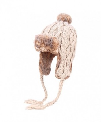 OMECHY Womens Peruvian Crochet Earflap