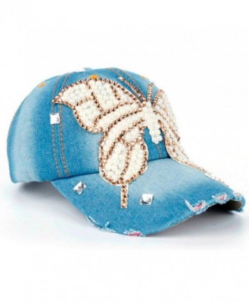 Highpot Rhinestone Butterfly Baseball Snapback in Women's Baseball Caps