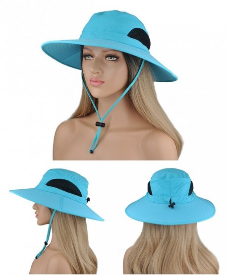Womens Waterproof Sun Hat- UV Protection Wide Brim Bucket Mesh Boonie ...