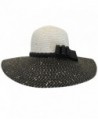 Luxury Divas Two-Tone Shimmery Sun Hat - Black & White - CU11K56BUIH