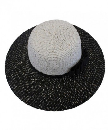 Two Tone Black White Shimmery Sun in Women's Sun Hats